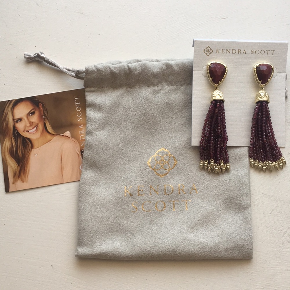 Kendra Scott red blossom earrings